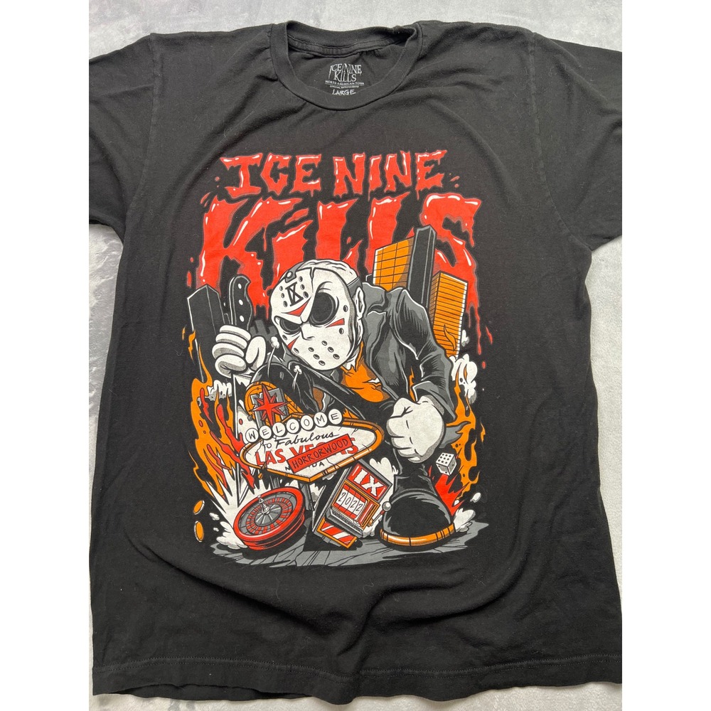 Ice Nine Kills North American Tour 2022 T-Shirt Las Vegas Horrorwood Mens Large